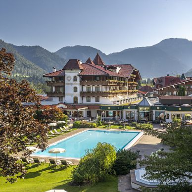 outdoor pool with a view