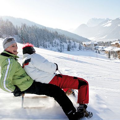 tobogganing at the Lärchenhof slope