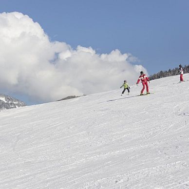 Hotel’s own ski lift for fun on the piste